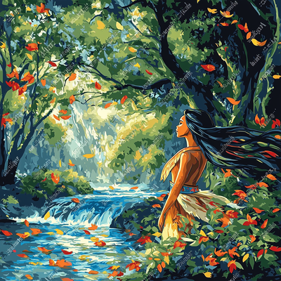 Pocahontas' Colors Of The Wind - Disney Inspired Painting By Numbers Kit