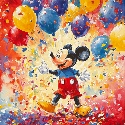 Mickey's Magical Celebration - Disney Inspired Paint By Numbers Art