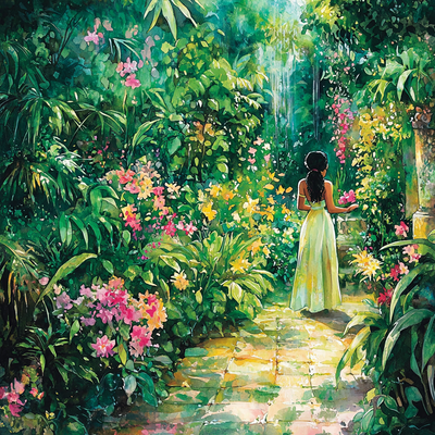 Tiana's Garden Of Dreams - Disney Inspired Paint By Numbers Art