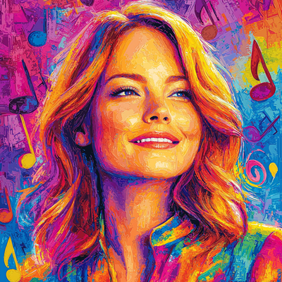 Emma Stone: The Dazzling Queen Of Film And Theatre Paint By Numbers Art