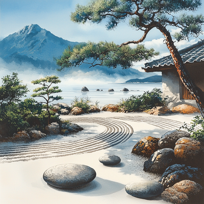 Katsushika Hokusai Inspired Serene Stillness Painting By Numbers Kit