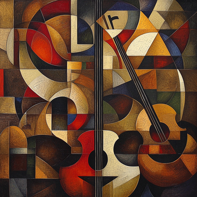 Juan Gris Inspired Cubist Jazz Ensemble Paint By Number