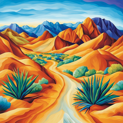 Georgia O'Keeffe Inspired Colors Of The Desert DIY Paint By Numbers