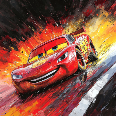 Lightning McQueen's Grand Prix Adventure - Disney Inspired Painting Number Kit