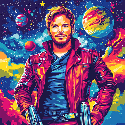 Chris Pratt: From Space Adventures To Jurassic Journeys DIY Paint By Numbers