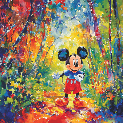 Mickey Mouse Adventure Time - Disney Inspired Numbered Painting Kits