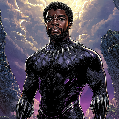 Chadwick Boseman: A Legacy Of The Black Panther Number Painting