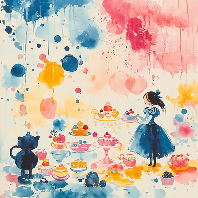 Alice's Dreamy Tea Party - Disney Inspired Paint By Numbers Art