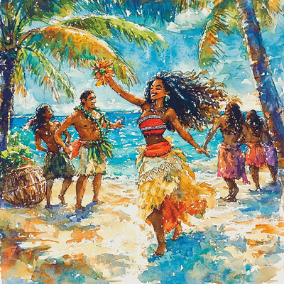 Moana's Island Celebration - Disney Inspired Painting By Numbers Kit