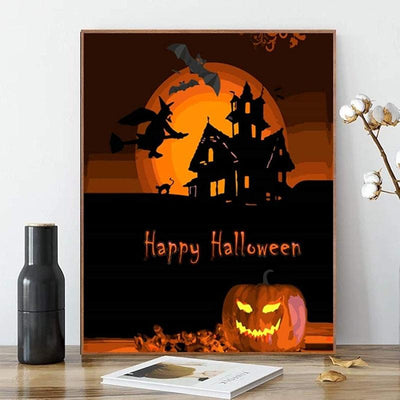 Paint By Numbers Halloween Kit For Home Decor