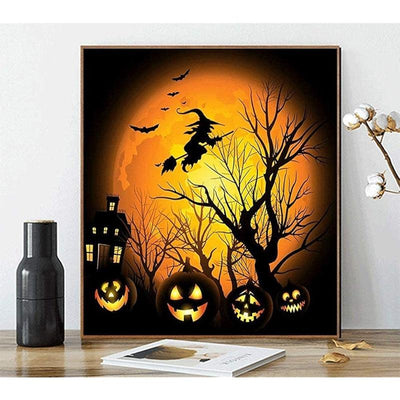 Halloween Pumpkin Diy Paint By Numbers Kit