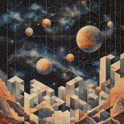 M.C. Escher Inspired Galactic Explorations Paint By Number