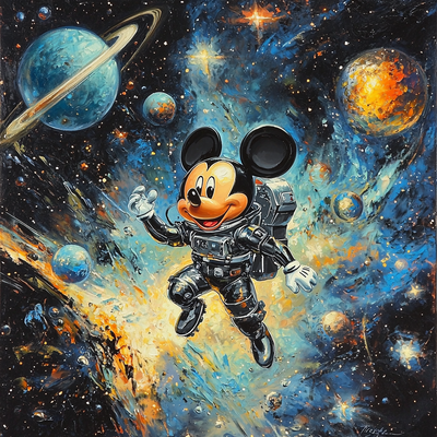 Mickey's Cosmic Adventure - Disney Inspired DIY Paint By Numbers