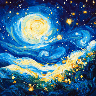 Vincent Van Gogh Inspired Cosmic Connection DIY Paint By Numbers