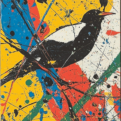 Jackson Pollock Inspired Contemporary Fusion Paint By Number