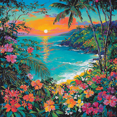 Paul Gauguin Inspired Tropical Paradise Dream Paint By Number