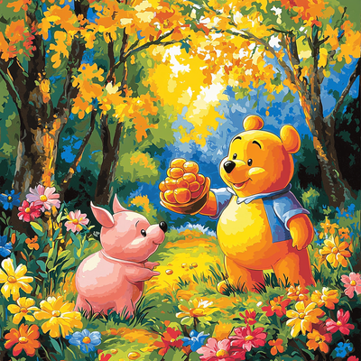 Winnie The Pooh's Honey Hunt Adventure - Disney Inspired DIY Paint By Numbers