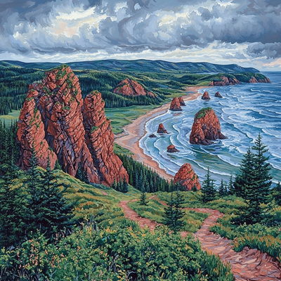 Bay Of Fundy - New Brunswick Paint By Number