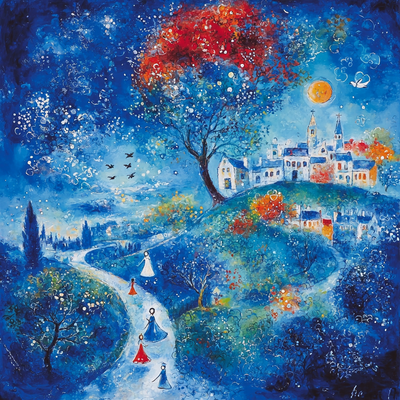 Marc Chagall Inspired Chagall's Dreamscape Paint By Number