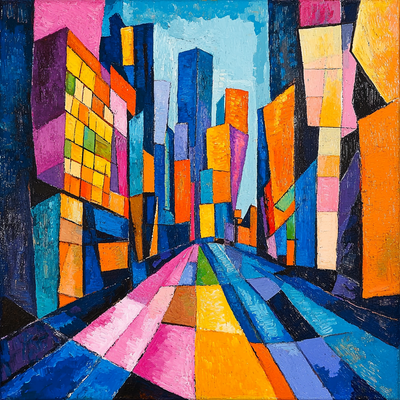 Wassily Kandinsky Inspired Metropolis Dreams Paint By Number