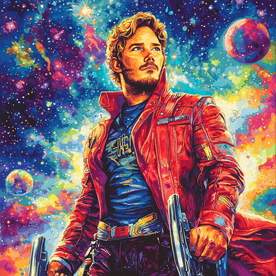 Chris Pratt: Guardians Of Laughter And Action DIY Paint By Numbers