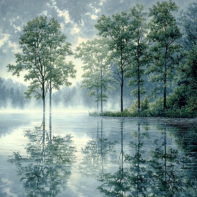 Thomas Kinkade Inspired Mystic Reflections Paint By Numbers Art