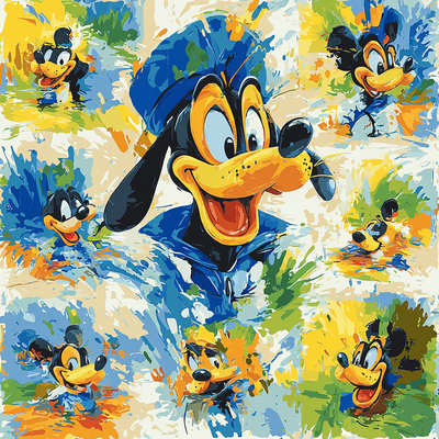 Goofy's Comic Capers - Disney Inspired Number Painting