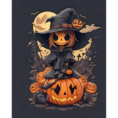 Halloween Paint By Numbers Kit On Canvas