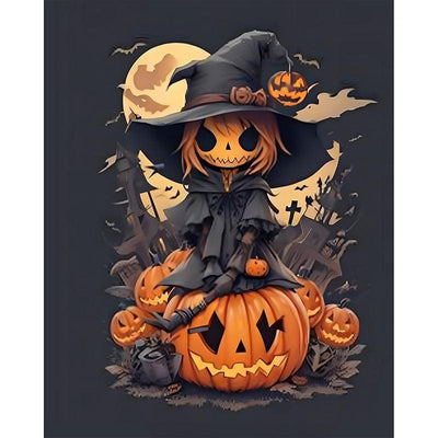 Halloween Paint By Numbers Kit For Home Wall Decor