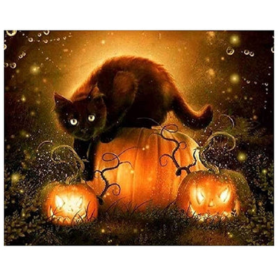 Paint By Number Halloween DIY Canvas Painting Kit