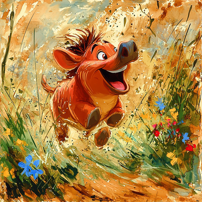 Pumbaa's Wild Safari - Disney Inspired Painting Number Kit