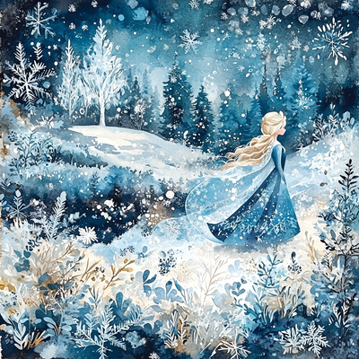 Elsa's Icy Wonderland - Disney Inspired Paint By Numbers Art