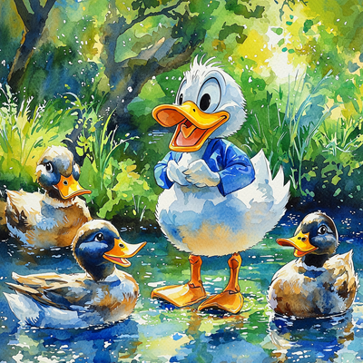 Donald Duck's Quirky Day Out - Disney Inspired Painting By Numbers Kit