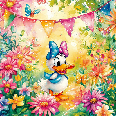 Daisy Duck's Flower Festival - Disney Inspired Numbered Painting Kits