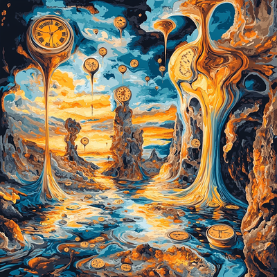 Salvador Dali Inspired Surreal Sunshine Paint By Numbers Art