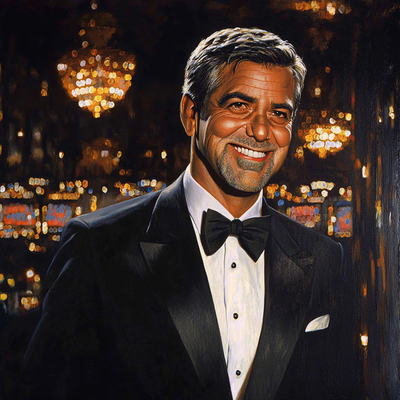 George Clooney: Crafting Charm From Ocean's Depths Painting Number Kit