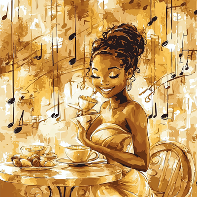 Tiana's Jazzy Cafe - Disney Inspired Painting By Numbers Kit