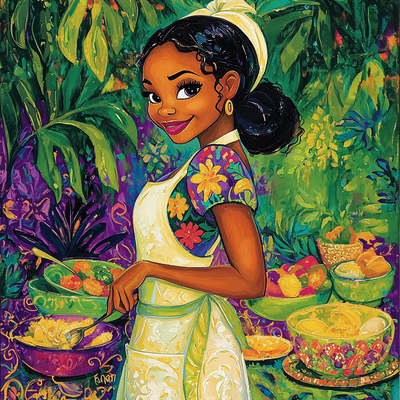 Tiana's New Orleans Culinary Dream - Disney Inspired DIY Paint By Numbers