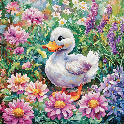 Daisy Duck's Cheerful Garden - Disney Inspired Paint By Numbers Art