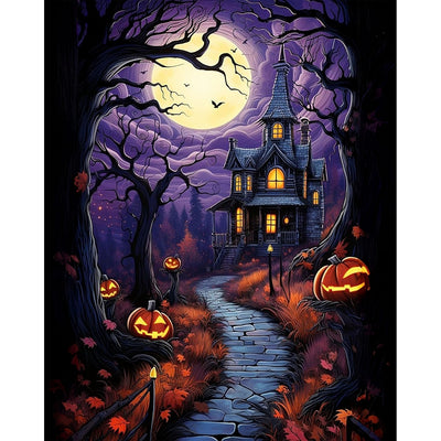 Halloween Castle Paint By Numbers Kit For Adults