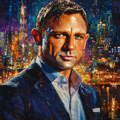 Daniel Craig: The Dashing Agent In Action Paint By Numbers