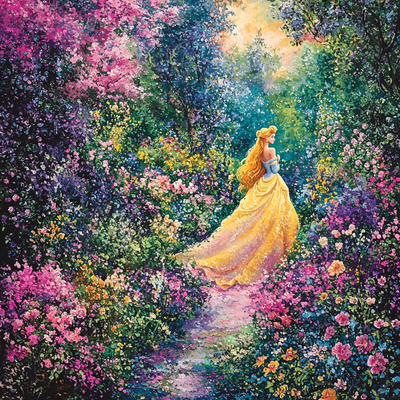 Aurora's Dreamy Garden - Disney Inspired DIY Paint By Numbers