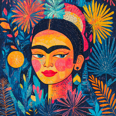 Frida Kahlo Inspired Chasing Dreams Paint By Numbers Art