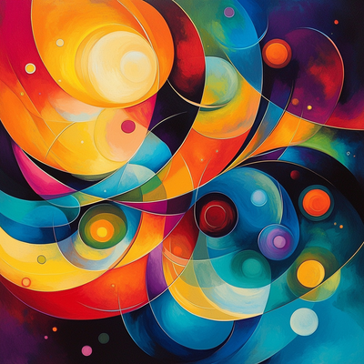 Wassily Kandinsky Inspired Harmony Of Shapes Paint By Numbers Art