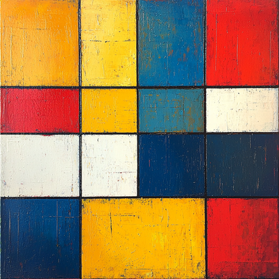 Piet Mondrian Inspired Patterns In Motion Paint By Number