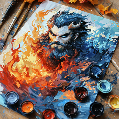 Hades' Fiery Adventure - Disney Inspired Painting Number Kit