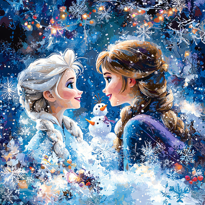 Frozen's Snowy Celebration - Disney Inspired Numbered Painting Kits