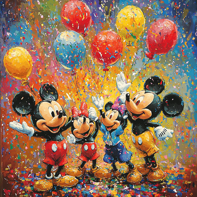 Mickey And Friends' Celebration - Disney Inspired Painting Number Kit