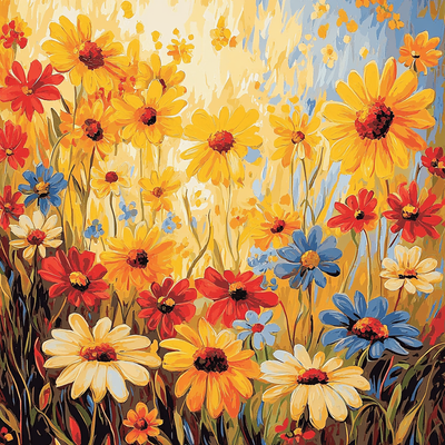 Vincent Van Gogh Inspired Wildflower Dreams Paint By Number