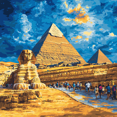 The Pyramids Of Giza Numbered Painting Kits